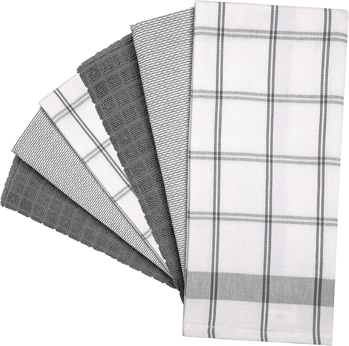 Premium Kitchen Towels | Large Cotton Dish Towels | Flat & Terry Highly - Image 3