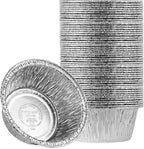 PLASTICPRO 4.5'' Inch Round Tin Foil Pans Disposable Aluminum, Freezer & Oven by PLASTICPRO