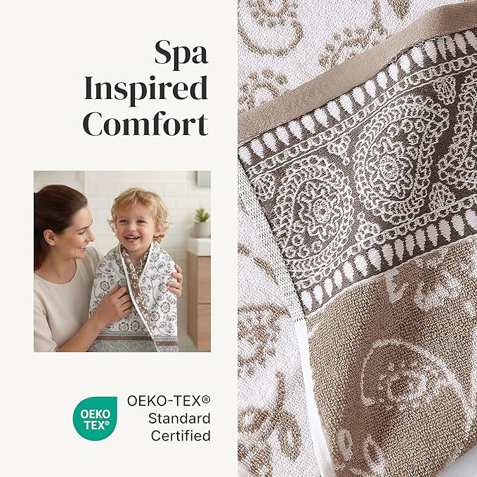 Modern Threads Ophelia 6-Piece 100% Cotton Towel Set – Reversible Yarn Dyed - Image 4