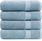 LANE LINEN 100% Ring Spun Cotton 4 Pack Bath Towels by LaneLinen