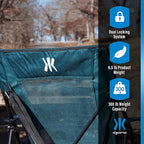 Kijaro Dual Lock Portable Camping Chairs - Enjoy the Outdoors with a Versatile Folding Chair, Sports, Outdoor & Lawn - Dual Lock Feature – Cayman Blue Iguana - Image 6