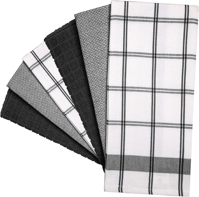 Premium Kitchen Towels | Large Cotton Dish Towels | Flat & Terry Highly - Image 3