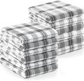 Utopia Towels Grey & White Dish Towels 100% Ring Spun Cotton Highly Absorbent & by UTOPIATOWELS