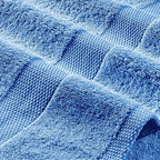 White Classic Wealuxe Light Blue Bath Towels 24x50 Inch, Cotton Towel Set - Image 8