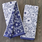 SKL Home Floral Jacquard 100% Cotton 2pc Hand Towel Set, Reversible & Decorative - Image 2