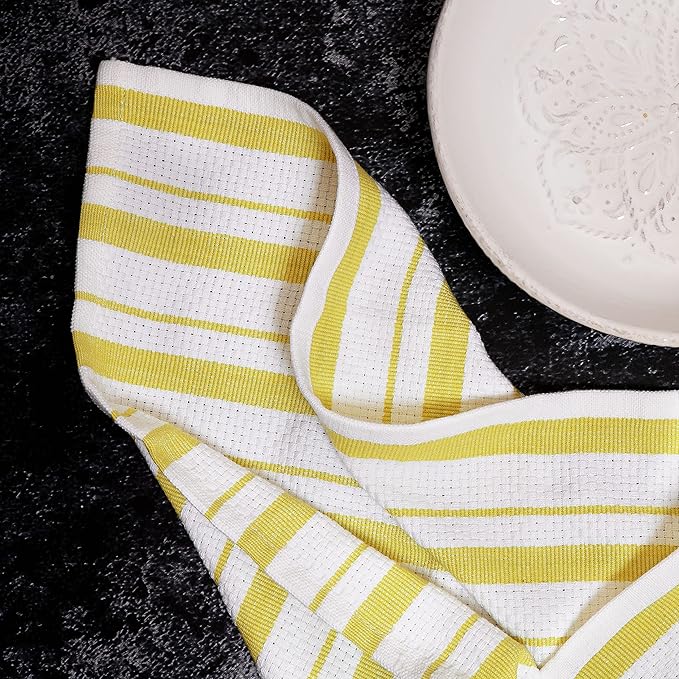 COTTON CRAFT Oversized Kitchen Towels -4 Pack 100% Cotton Basketweave Tea Dish - Image 5