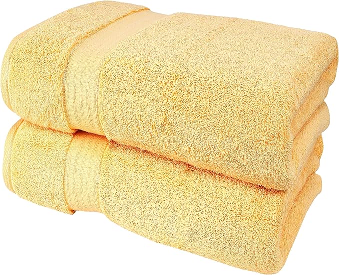 GLAMBURG 700 GSM Premium Cotton 2-Pack Oversized Extra Large Bath Sheet Set by GLAMBURG