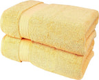 GLAMBURG 700 GSM Premium Cotton 2-Pack Oversized Extra Large Bath Sheet Set by GLAMBURG