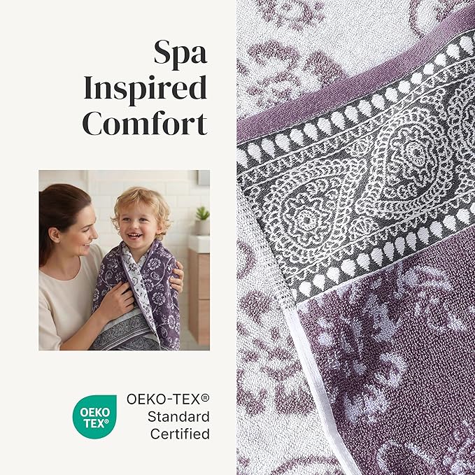 Modern Threads Ophelia 6-Piece 100% Cotton Towel Set – Reversible Yarn Dyed - Image 4
