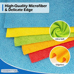 HOMERHYME Microfiber Cleaning Cloth, 100 Pack Cleaning Rags Microfiber Towel - Image 6