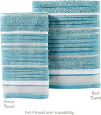 SKL Home Seabrook Stripe 100% Cotton Premium Bath Towel, 550 GSM, Soft & - Image 2