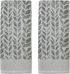 SKL Home Distressed Leaves 100% Turkish Cotton Premium 2-Piece Hand Towel Set by SKLHomebySaturdayKnightLtd