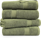LANE LINEN 100% Mercerized Cotton Bath Sheet Set of 4 - Image 2