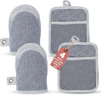 Casa Platino Silicone Oven Mitts & Potholders, 4-Piece – Pot Holders and Oven by CasaPlatino