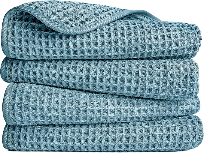 POLYTE 430 GSM Microfiber Lint Free Hand Towel, 16 x 30 in, 4 Pack by Polyte