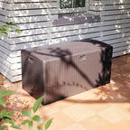 Amazon Basics Outdoor Storage Deck Box, Lockable, Weather-Resistant, 99 Gallon, Brown, for Patio Cushions, Gardening Tools, Pool Accessories - Image 7