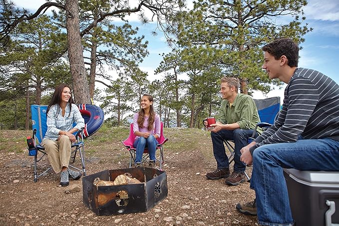 Coleman Big-N-Tall Camping Chair with Cup Holder & Side Pocket, Water-Resistant XL Outdoor Seat Supports up to 600 lbs, Great for Camping, Tailgating, Firepits, Patio, & More - Image 9