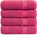 LANE LINEN Luxury 100% Ring Spun Cotton Large Bath Towels Set of 4 by LaneLinen