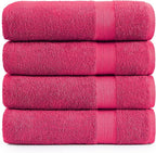 LANE LINEN Luxury 100% Ring Spun Cotton Large Bath Towels Set of 4 by LaneLinen