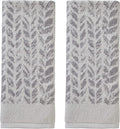 SKL Home Distressed Leaves 100% Turkish Cotton Premium 2-Piece Hand Towel Set by SKLHomebySaturdayKnightLtd