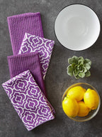 DII Cleaning Collection Multi-Purpose Microfiber, Eggplant Lattice, Dishtowel - Image 9