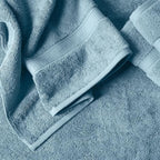 SUPERIOR Solid Egyptian Cotton Towel Set, Washcloths 13” x 13”, Hand Towels 20” - Image 3