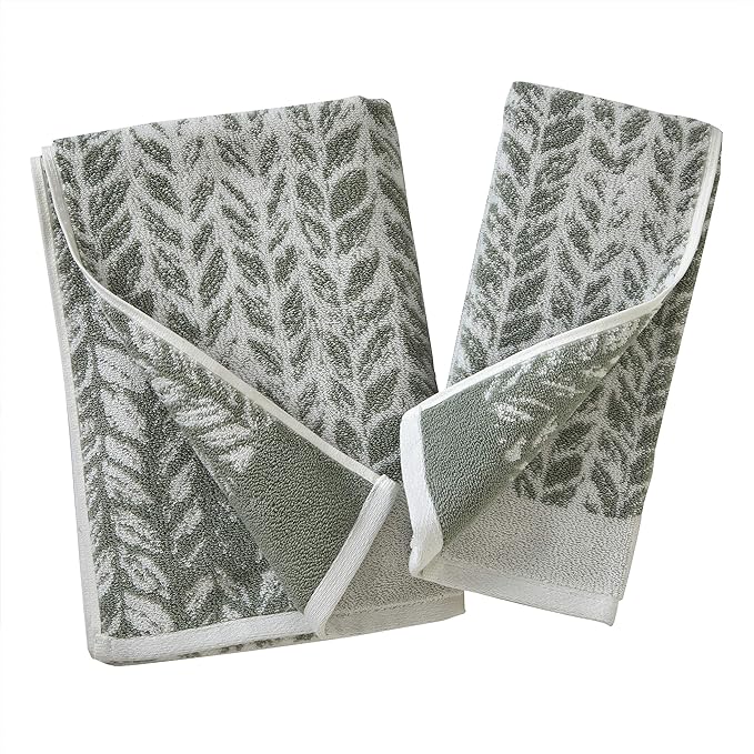 SKL Home Distressed Leaves 100% Turkish Cotton Premium Bath Towel, 600 GSM - Image 5