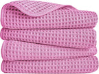 POLYTE 430 GSM Microfiber Lint Free Hand Towel, 16 x 30 in, 4 Pack by Polyte