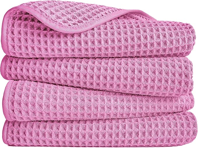 POLYTE 430 GSM Microfiber Lint Free Hand Towel, 16 x 30 in, 4 Pack by Polyte