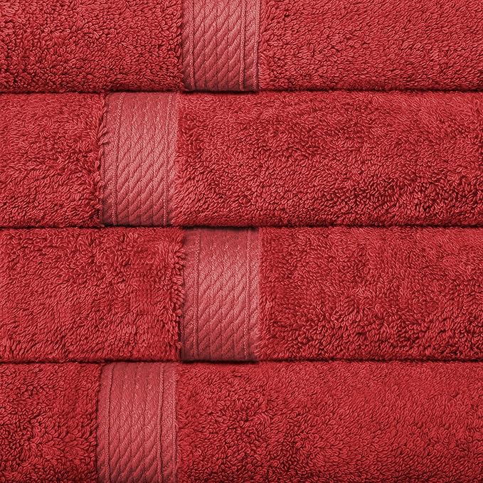 Superior Egyptian Cotton Solid Towel Set, Washcloths 13” x 13”, Hand Towels 20” - Image 8
