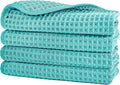 POLYTE 430 GSM Microfiber Lint Free Washcloth Face Towel, 13 x 13 in, 4 Pack by Polyte
