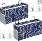 2pcs Large Wall Hanging Storage Bag, Door Closet Linen Fabric Pockets Organizer by HZZTYBRNY