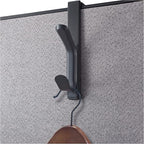 Officemate Double Coat Hooks for Cubicle Panels, Adjustable 1.25-3.5 Inch by Officemate