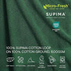 Lacoste Heritage Supima Cotton 6-Piece Towel Set, 2 Bath Towels, 2 Hand Towels - Image 2
