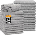 HOMERHYME Hand Towels for Bathroom, 24 Pack 25''*15'' Microfiber Grey Bath Hand by HOMERHYME
