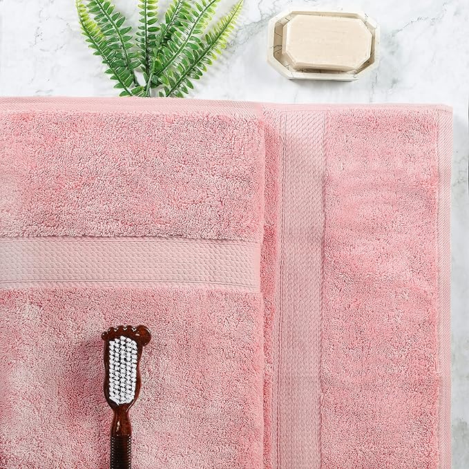 SUPERIOR Egyptian Cotton Pile Bath Sheet Set of 2, Ultra Soft Luxury Towels - Image 7