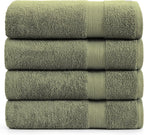 LANE LINEN 100% Mercerized Cotton Bath Sheet Set of 4 by LaneLinen