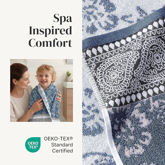 Modern Threads Ophelia 6-Piece 100% Cotton Towel Set – Reversible Yarn Dyed - Image 4