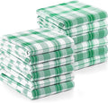 Utopia Towels Green & White Dish Towels 100% Ring Spun Cotton Highly Absorbent by UTOPIATOWELS