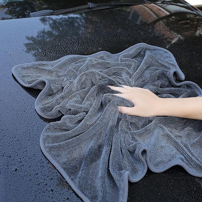 JOYMOOP Microfiber Towels for Cars, 2 Pack 35.4" x 23.6" Car Drying Towel - Image 4