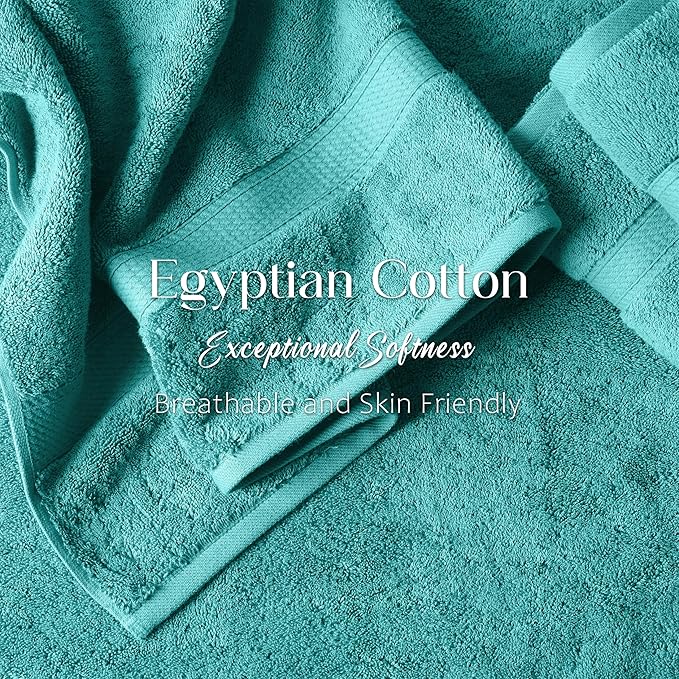 SUPERIOR Egyptian Cotton Pile 6 Piece Towel Set, Includes 2 Bath, 2 Hand - Image 5