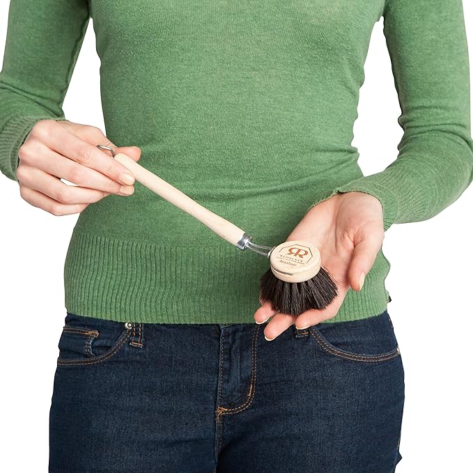 Redecker German-Made Horse Hair Bristle Dish Brush, Soft All-Purpose Scrubber - Image 3