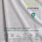 Lacoste Heritage 100% Supima Cotton Wash Cloth, Premium Super Soft Bath Towel - Image 4