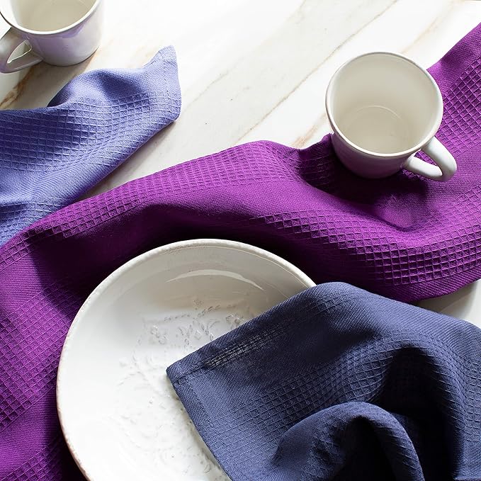 Cotton Craft 12 Pack Multicolor Kitchen Towels 16x28 Inches- Pure Cotton - Image 5