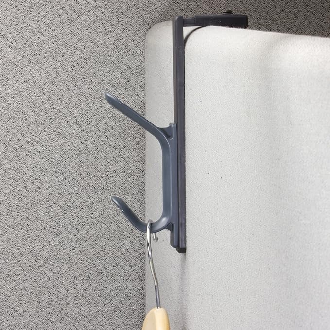 Officemate Double Coat Hooks for Cubicle Panels, Adjustable, Comes in 2 Pack - Image 3