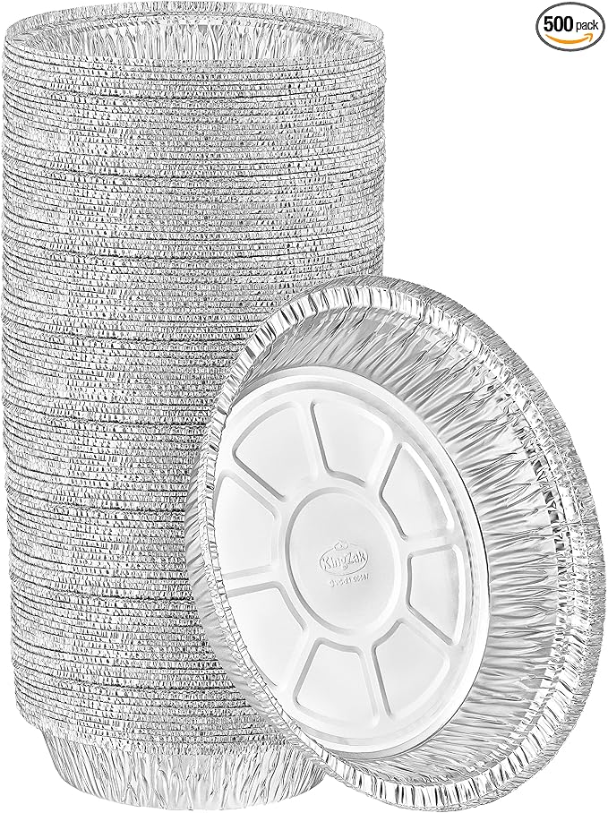 Nicole Home Collection Aluminum Pans 7” Round Disposable Foil Pans – 7 Inch by NicoleHomeCollection